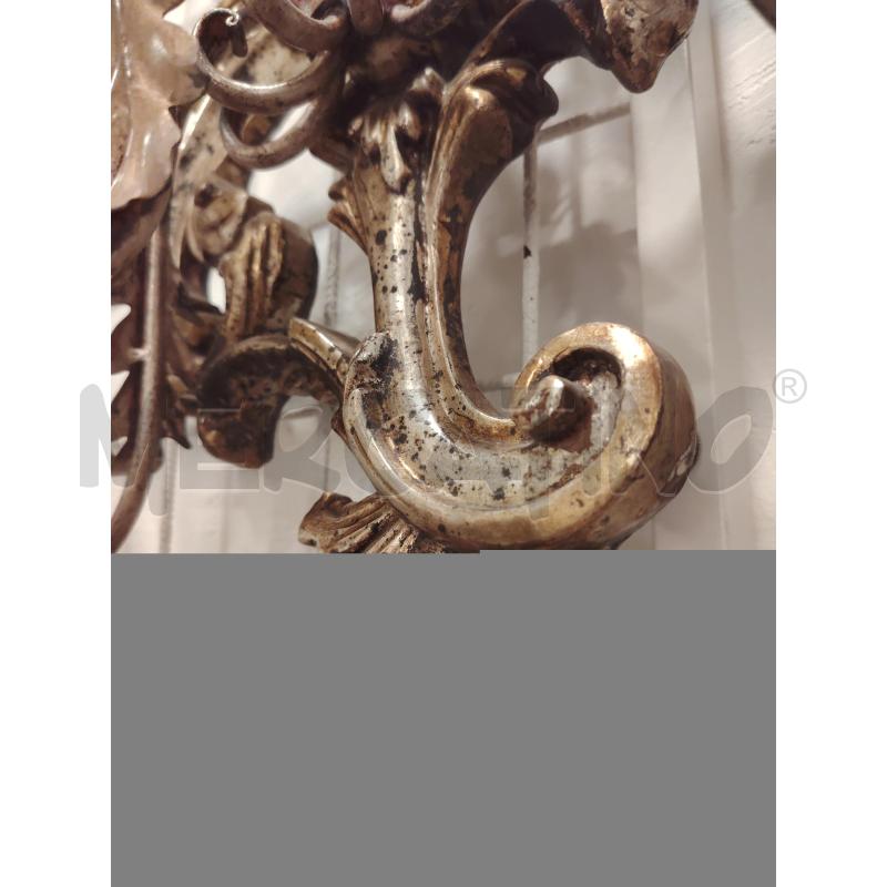COPPIA APPLIQUE LEGNO DOR | Mercatino dell'Usato Roma eur 3