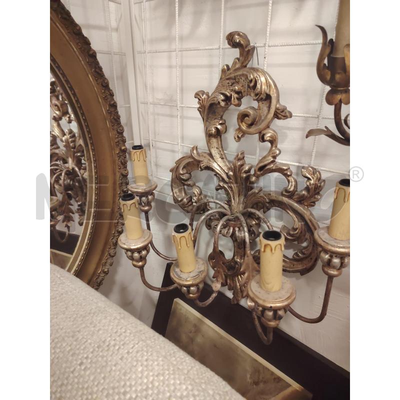 COPPIA APPLIQUE LEGNO DOR | Mercatino dell'Usato Roma eur 4