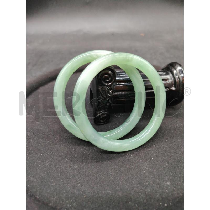 COPPIA BRACCIALI RIGIDI PIETRA DURA VER | Mercatino dell'Usato Roma eur 1
