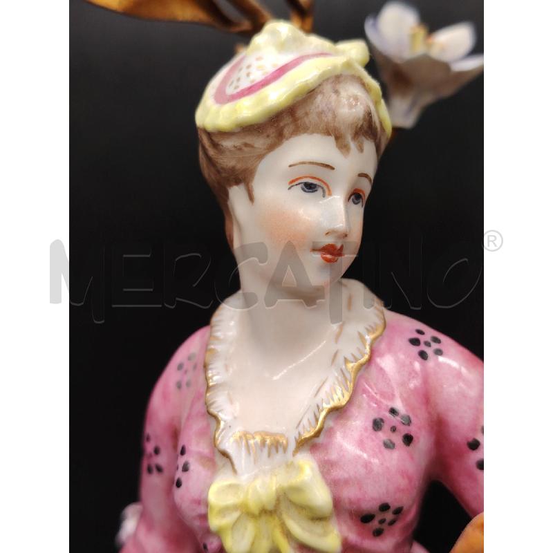 COPPIA CANDELABRI FOGLIE DOR CAPODIMONTE  | Mercatino dell'Usato Roma eur 2