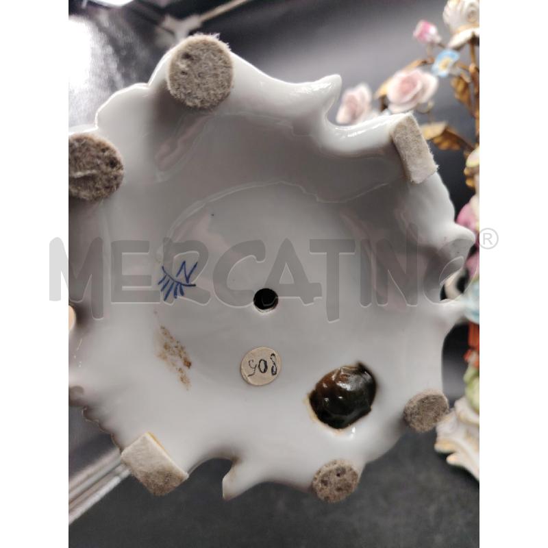COPPIA CANDELABRI FOGLIE DOR CAPODIMONTE  | Mercatino dell'Usato Roma eur 4