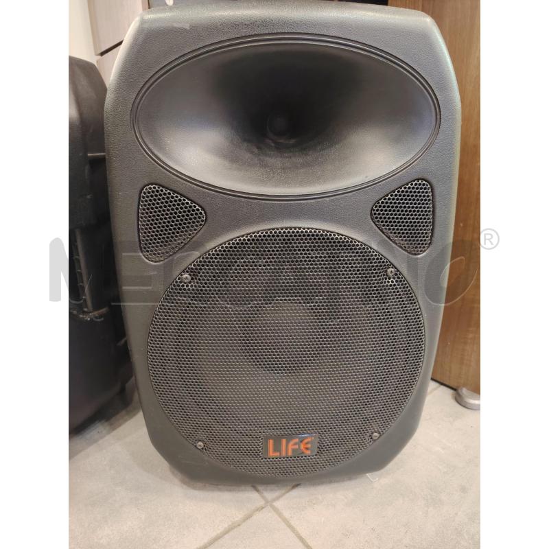 COPPIA CASSE LIFE ACUSTICHE AMPLIFICATE 2 VIE  | Mercatino dell'Usato Roma eur 2