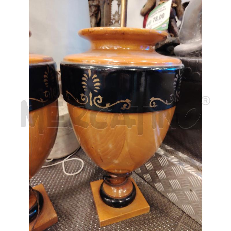 COPPIA LAMPADE LEGNO 1 DA RIV  | Mercatino dell'Usato Roma eur 2