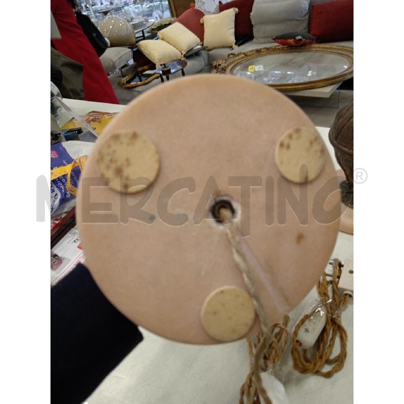  COPPIA LAMPADE  BASE MARMO ROSA BRONZO | Mercatino dell'Usato Roma eur 5
