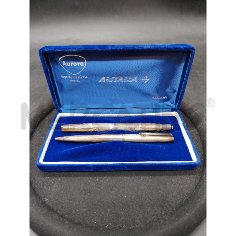 COPPIA PENNE AURORA ARGENTO ALITALIA | Mercatino dell'Usato Roma eur 1