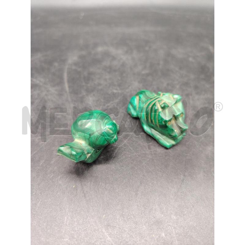 COPPIA SCULTURINE MALACHITE   | Mercatino dell'Usato Roma eur 1