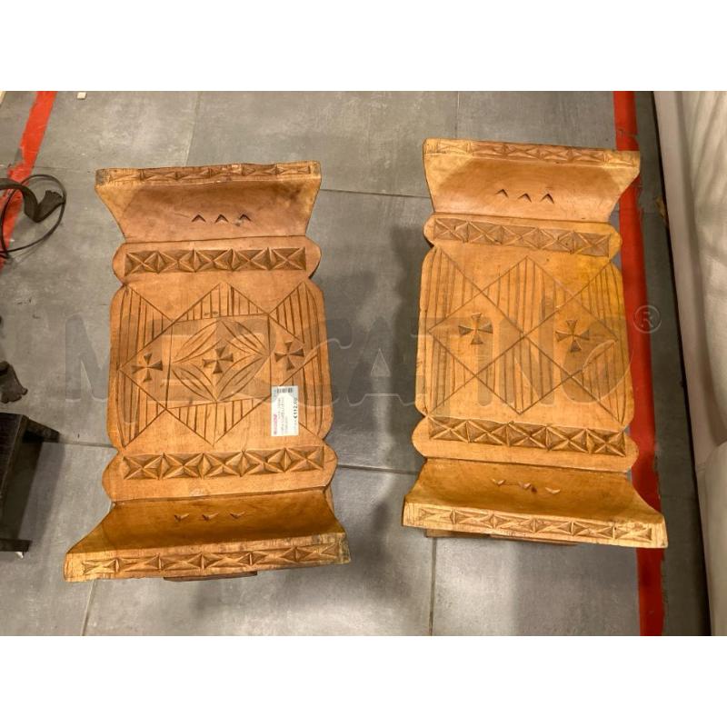 COPPIA SGABELLI LEGNO INTARSIATI | Mercatino dell'Usato Roma eur 2