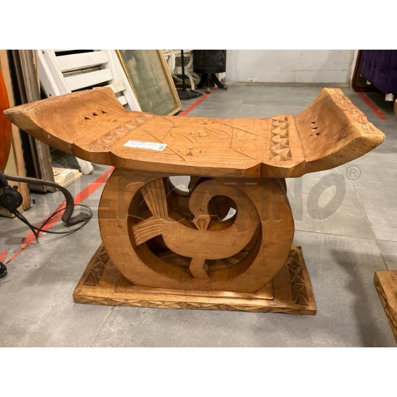 COPPIA SGABELLI LEGNO INTARSIATI | Mercatino dell'Usato Roma eur 3