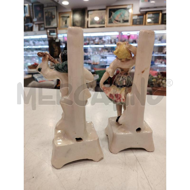 COPPIA STATUE BASE LAMPADE  | Mercatino dell'Usato Roma eur 2