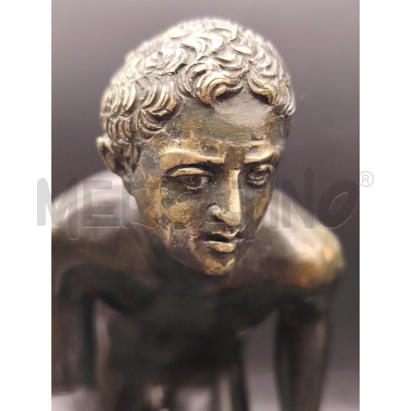 COPPIA STATUINE BRONZO CORRIDORI NAPOLI  | Mercatino dell'Usato Roma eur 2