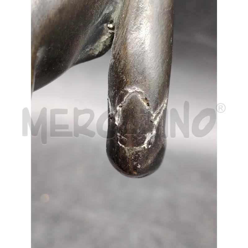 COPPIA STATUINE BRONZO CORRIDORI NAPOLI  | Mercatino dell'Usato Roma eur 4