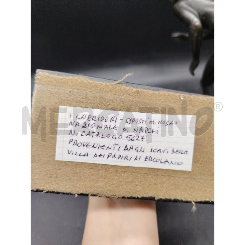 COPPIA STATUINE BRONZO CORRIDORI NAPOLI  | Mercatino dell'Usato Roma eur 5