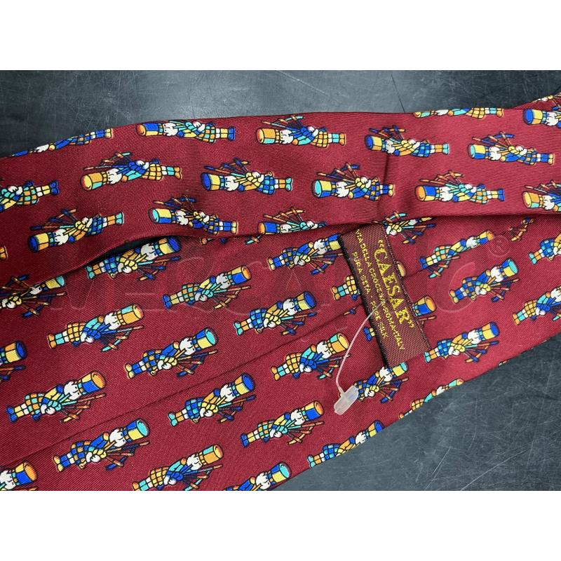 CRAVATTA CAESAR BORDEAUX SCHIACCIANOCI  | Mercatino dell'Usato Roma eur 3
