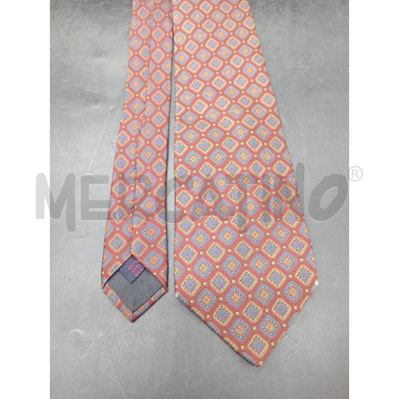 CRAVATTA ETRO SETA ROSS ROMBI BLU  | Mercatino dell'Usato Roma eur 1