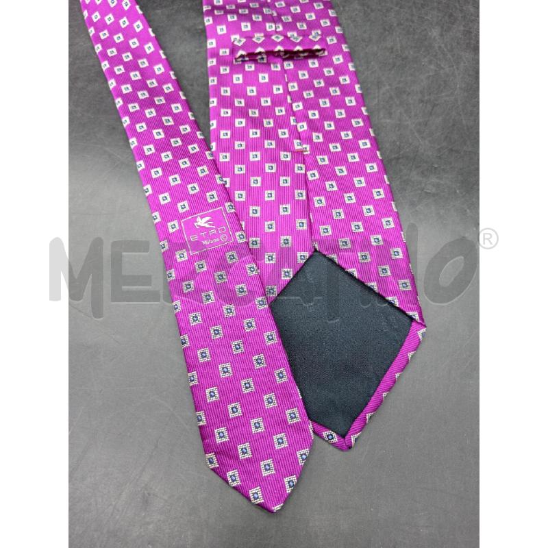 CRAVATTA ETRO VIOLA QUADRETTI | Mercatino dell'Usato Roma eur 2