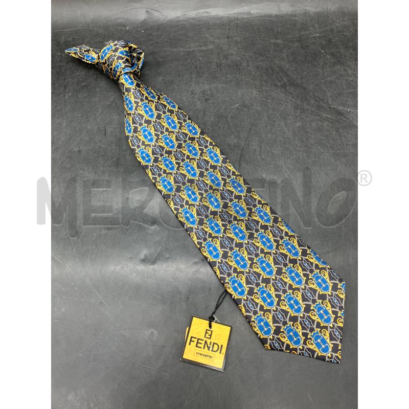 CRAVATTA FENDI NE OVALI BLU GANCI  | Mercatino dell'Usato Roma eur 1