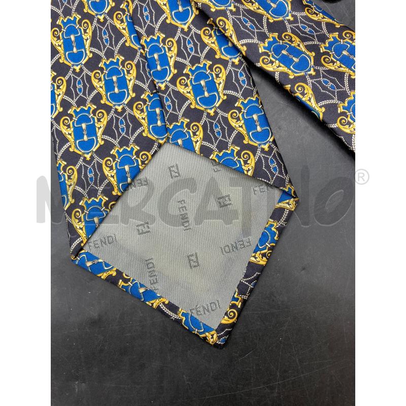 CRAVATTA FENDI NE OVALI BLU GANCI  | Mercatino dell'Usato Roma eur 3