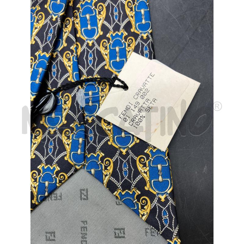 CRAVATTA FENDI NE OVALI BLU GANCI  | Mercatino dell'Usato Roma eur 4