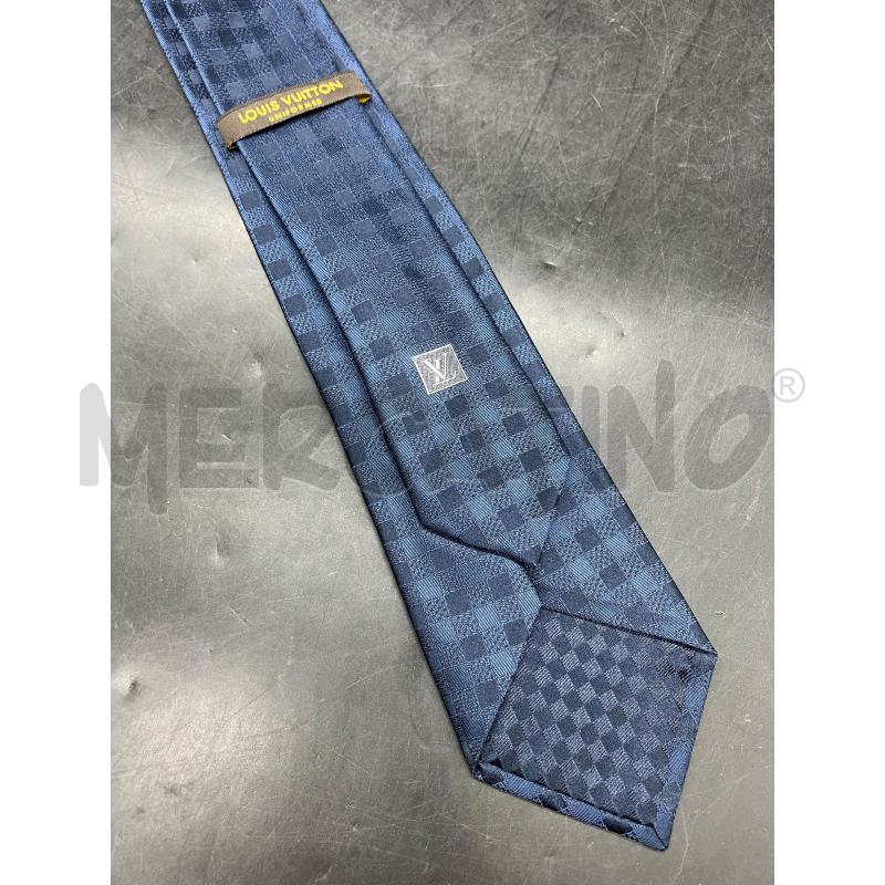 CRAVATTA LOUIS VUITTON UNIFORMES BLU QUADRETTI | Mercatino dell'Usato Roma eur 3
