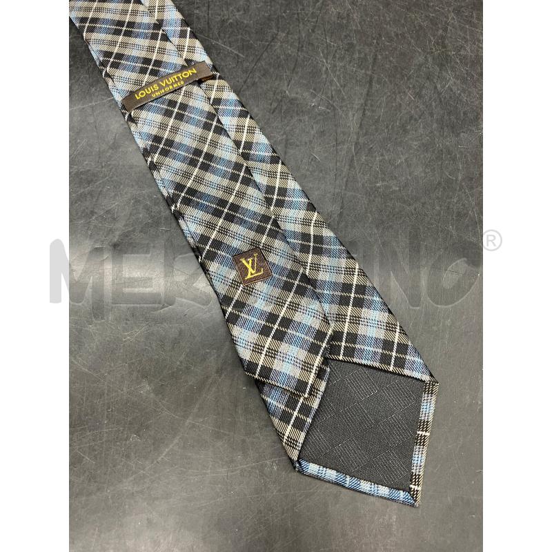 CRAVATTA LOUIS VUITTON UNIFORMES BLU QUADRETTI GRI | Mercatino dell'Usato Roma eur 3