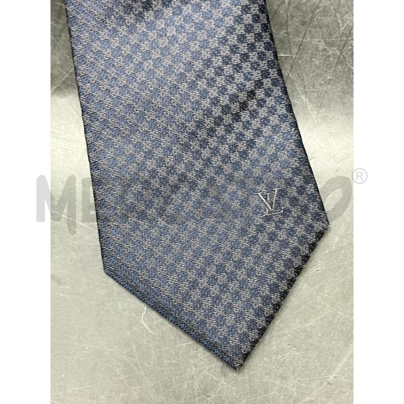 CRAVATTA LOUIS VUITTON UNIFORMES QUADRETTI GRI BLU  | Mercatino dell'Usato Roma eur 2