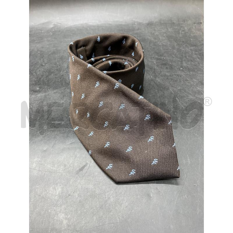 CRAVATTA MARINELLA MARRONE LOGO CELESTE | Mercatino dell'Usato Roma eur 1