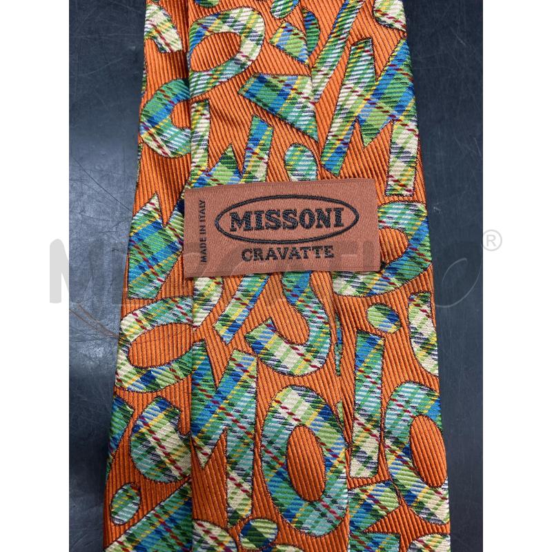 CRAVATTA MISSONI ARA SCRITTE  | Mercatino dell'Usato Roma eur 2