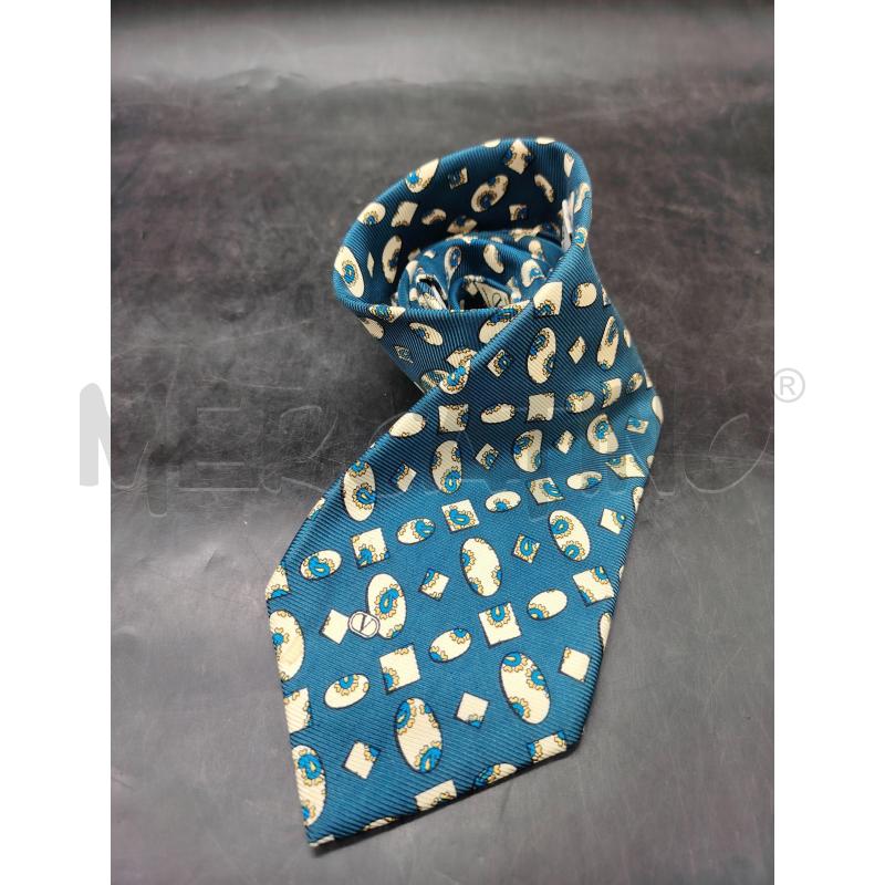 CRAVATTA VALENTINO BLU OVALI  | Mercatino dell'Usato Roma eur 1