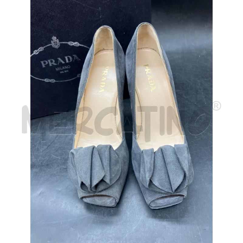 DECOLLETE PRADA SCATO GRI SCAMO FIOCCO | Mercatino dell'Usato Roma eur 2