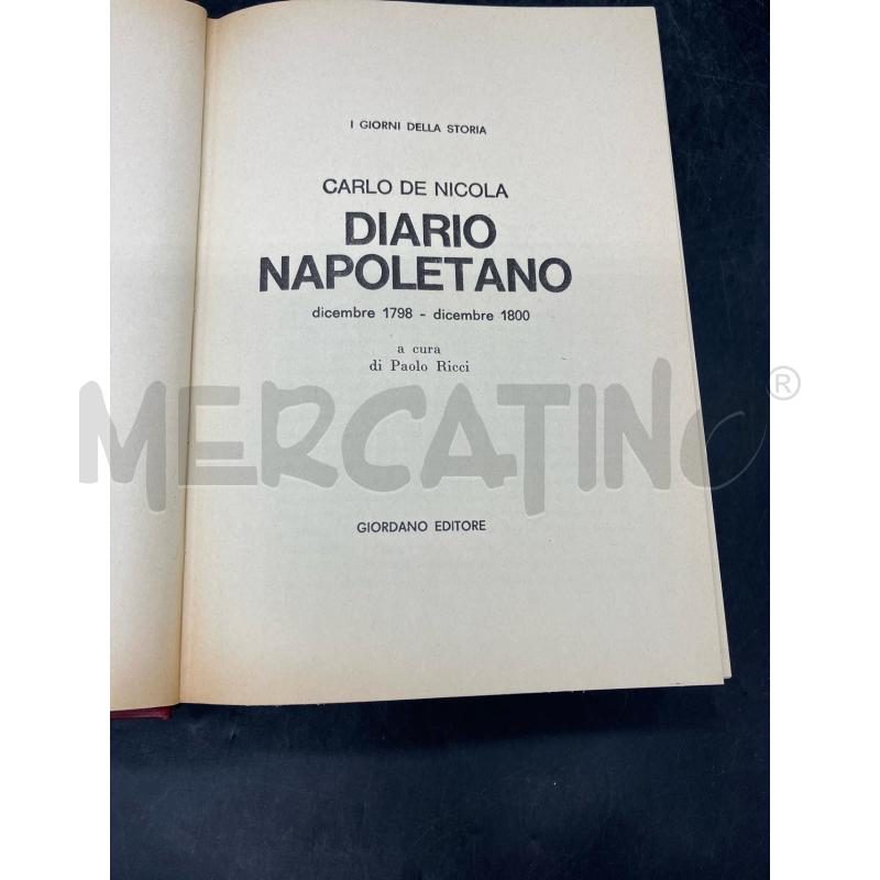 DE NICOLA DIARIO NAPOLETANO 1798-1860 | Mercatino dell'Usato Roma eur 3