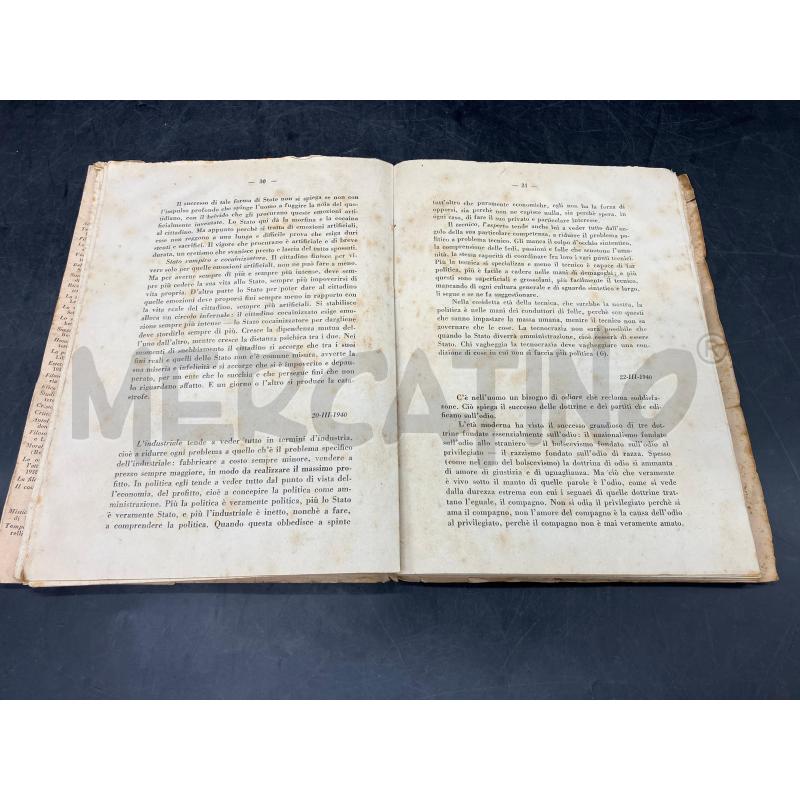 DIARIO POLITICO - ADRIANO TILGHER - ATLANTICA ED. 1937-41 | Mercatino dell'Usato Roma eur 3