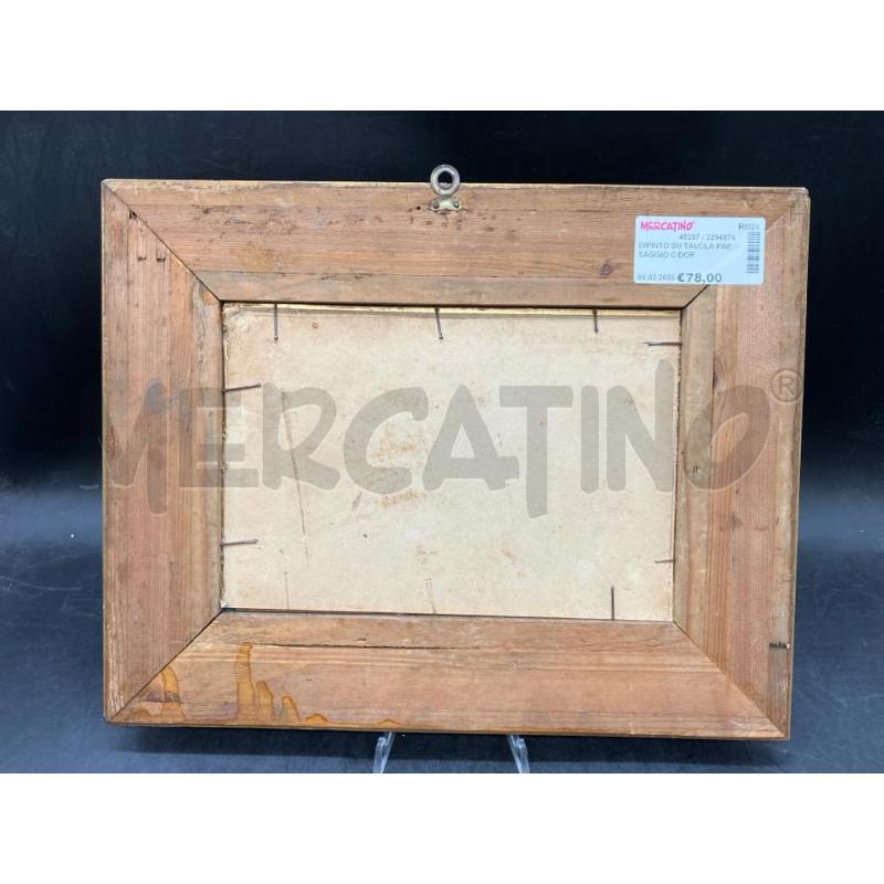 DIPINTO SU TAVOLA PAESAGGIO C/DOR | Mercatino dell'Usato Roma eur 4