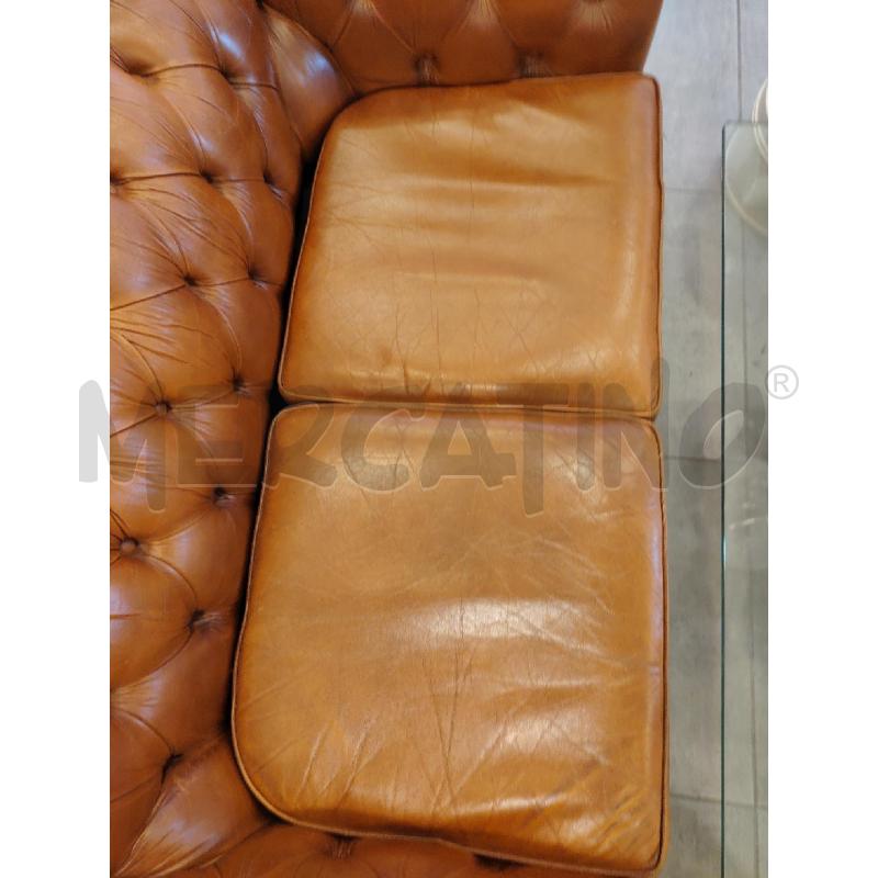 DIVANO CHESTER MARRONE 2 P | Mercatino dell'Usato Roma eur 3