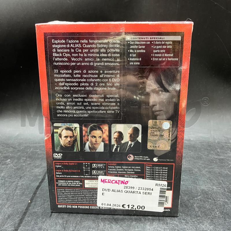 DVD ALIAS QUARTA SERIE | Mercatino dell'Usato Roma eur 3