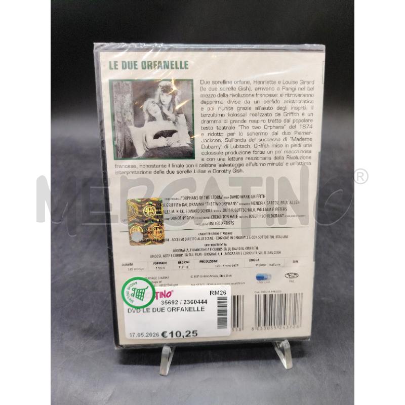 DVD LE DUE ORFANELLE | Mercatino dell'Usato Roma eur 2
