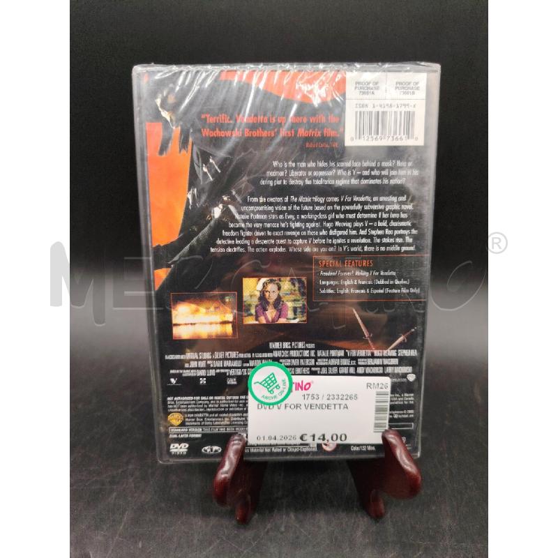 DVD V FOR VENDETTA | Mercatino dell'Usato Roma eur 2