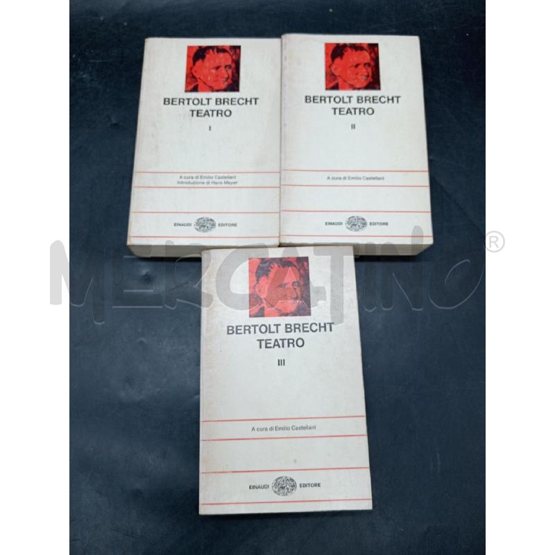 EINAUDI BERTOLT BRECHT TEATRO 3 VOLUMI | Mercatino dell'Usato Roma eur 2