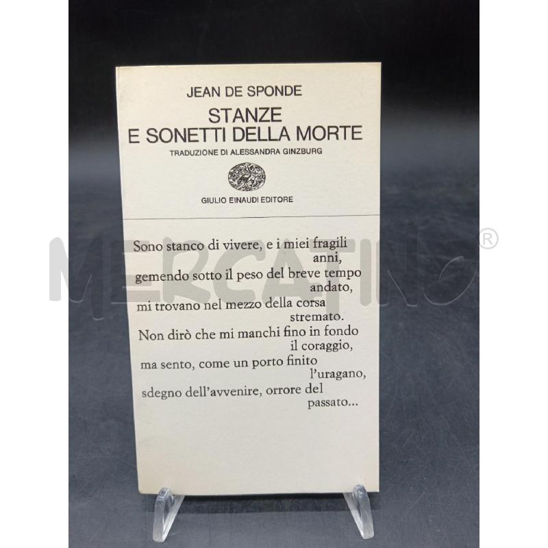EINAUDI DE SPONDE STANZE E SONETTI DELLA MORTE  | Mercatino dell'Usato Roma eur 1