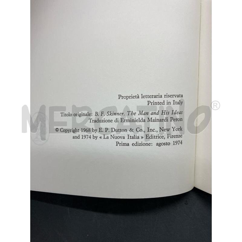 EVANS B.F. SKINNER L'UOMO E LE SUE IDEE | Mercatino dell'Usato Roma eur 3