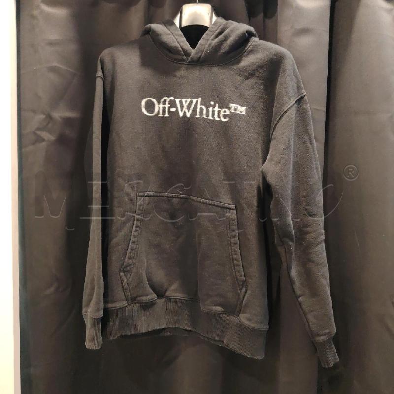 FELPA D OFF WHITE NE SCRITTA BIA CAPPUCC  | Mercatino dell'Usato Roma eur 1