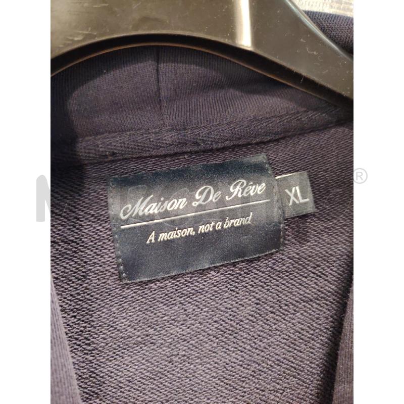 FELPA U MAISON DE REVE BLU CAPPUCC SCHIENA CAVALLI  | Mercatino dell'Usato Roma eur 2