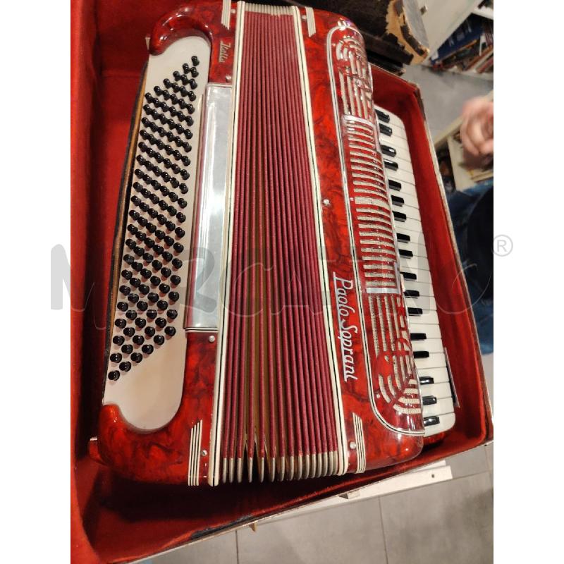 FISARMONICA PAOLO SOPRANI CELLULOSA ROSSA 120 BASSI 41 TASTI + CUSTODIA | Mercatino dell'Usato Roma eur 3