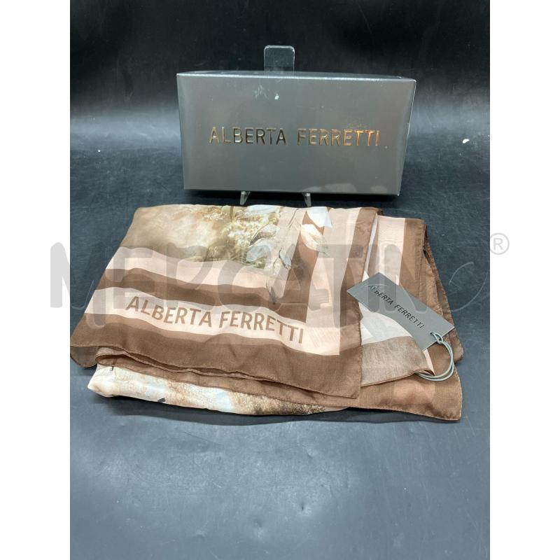 FOULARD ALBERTA FERRETTI MARR FIORI CARTELLINO | Mercatino dell'Usato Roma eur 1