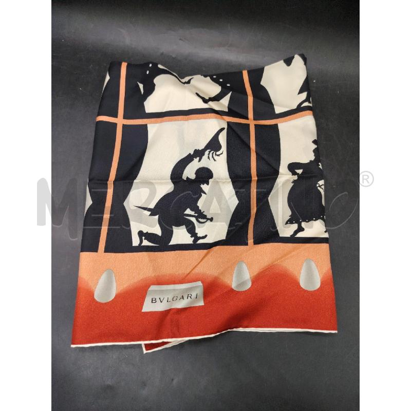 FOULARD BULGARI TEATRO MASCHERE CANDELE | Mercatino dell'Usato Roma eur 1