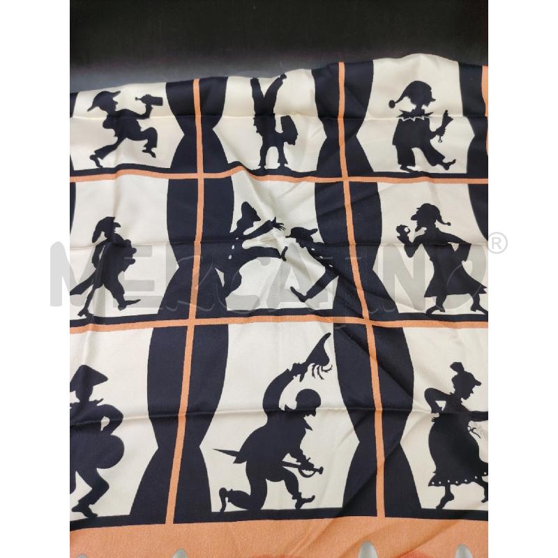 FOULARD BULGARI TEATRO MASCHERE CANDELE | Mercatino dell'Usato Roma eur 2