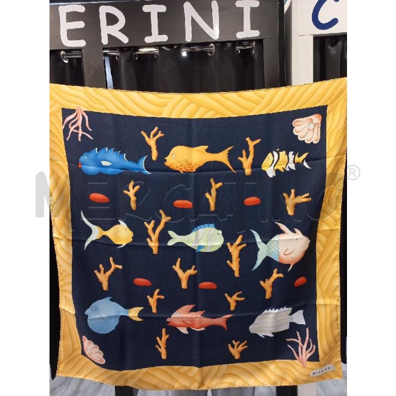 FOULARD BVLGARI PESCI GIA BLU  | Mercatino dell'Usato Roma eur 1