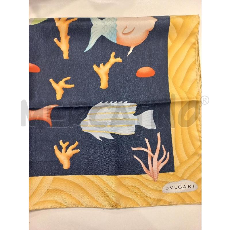 FOULARD BVLGARI PESCI GIA BLU  | Mercatino dell'Usato Roma eur 3
