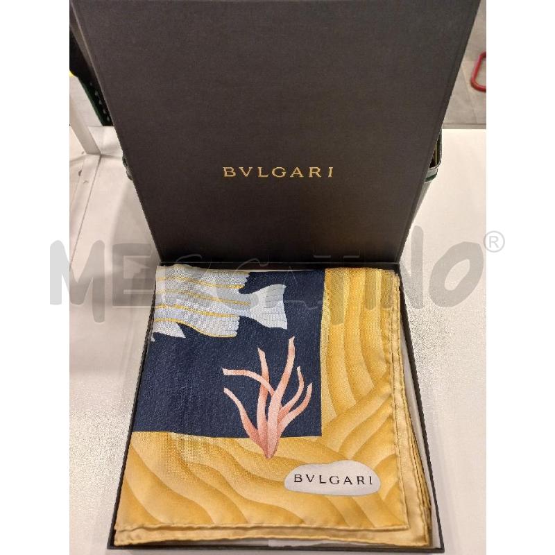 FOULARD BVLGARI PESCI GIA BLU  | Mercatino dell'Usato Roma eur 4