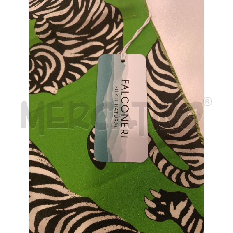 FOULARD FALCONERI SETA VER TIGRI NUOVO | Mercatino dell'Usato Roma eur 2
