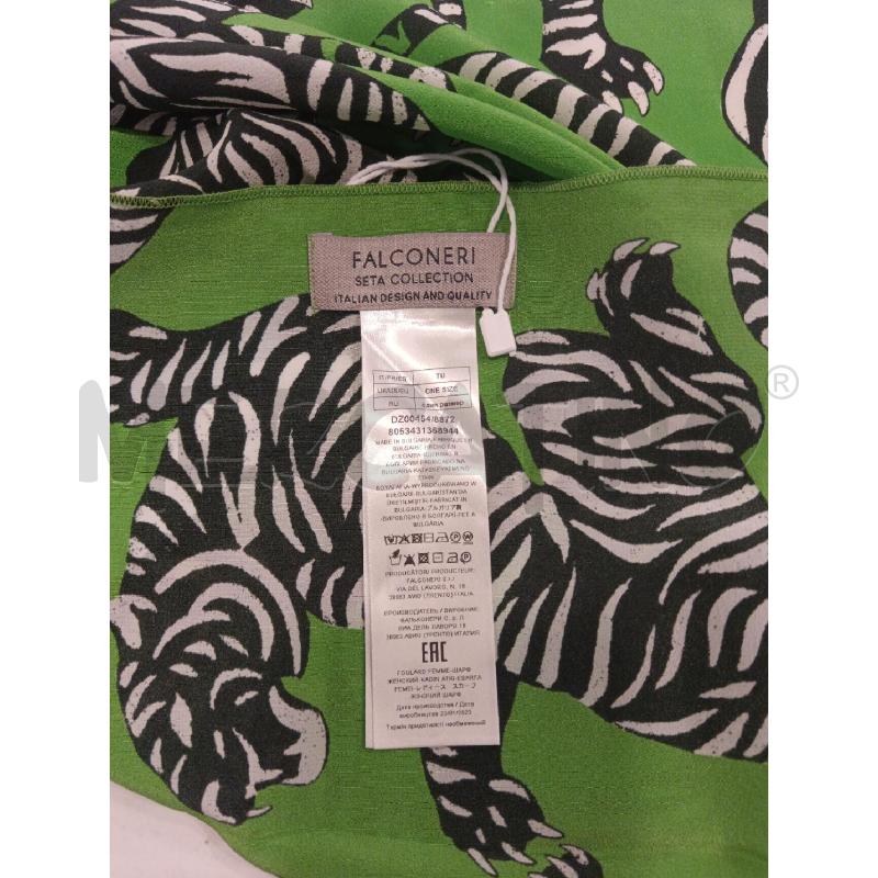 FOULARD FALCONERI SETA VER TIGRI NUOVO | Mercatino dell'Usato Roma eur 4